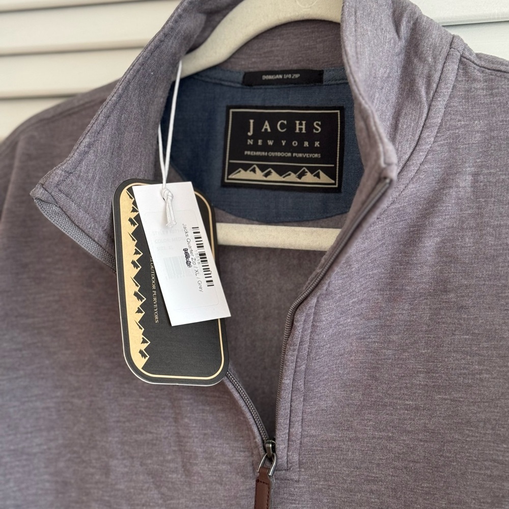 JACHS Men's Gray Half-zip